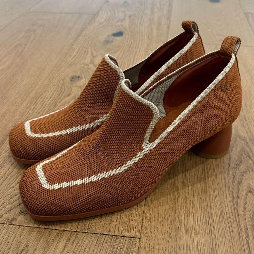 Vivaia Quinn Square-Toe Patterned Heels - 38.5 - Like New